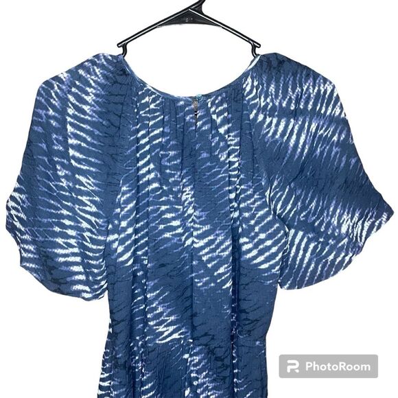 Rails Drew Tiered Tie Dye  Blue Nile Midi Dress Size S - Picture 7 of 11